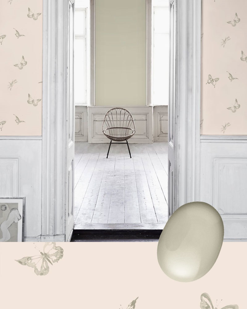 Butterflies med cremet beige