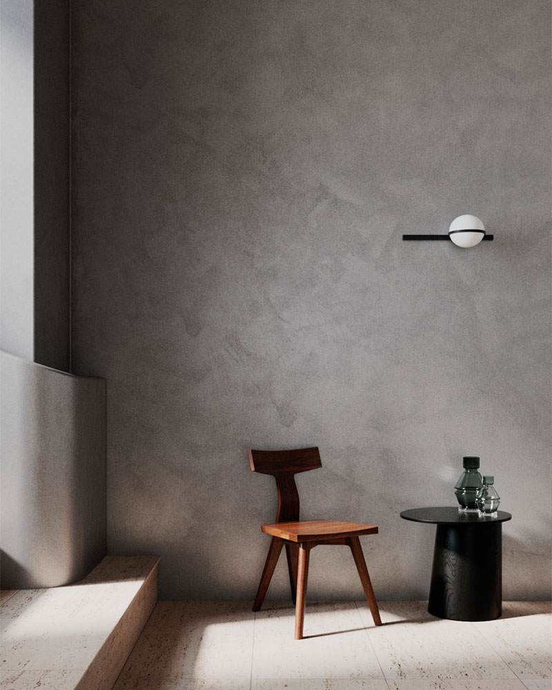 SPACE er en metallic pasta, der giver fløjls-glatte vægge med en fin metallisk effekt. Giv dine vægge et kunstnerisk udtryk og tillad dig selv at blive forført af den changerende, varierende finish. Ikke to SPACE vægge er de samme, og det er charmen ved det. 